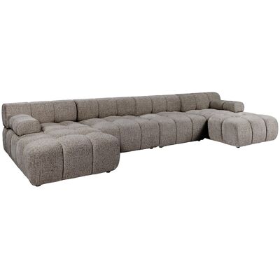 Unique Modulaire XXL-hoekbank in gemêleerde stof Taupe FACIVIL - Taupe Unique Modulaire XXL-hoekbank in gemêleerde stof Taupe FACIVIL - Taupe