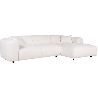 Unique XXL-hoekbank met hoek rechts van witte boucléstof POGNI van Maison Céphy - Wit Unique XXL-hoekbank met hoek rechts van witte boucléstof POGNI van Maison Céphy - Wit