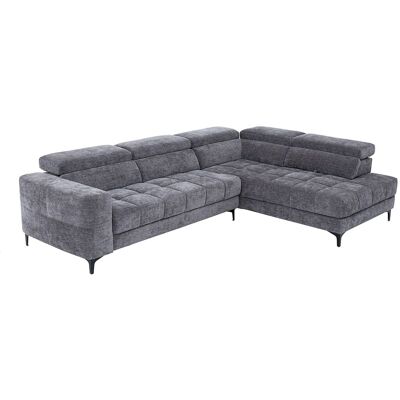 Unique Elektrische relaxhoekbank met hoek rechts met schuivende zitting van antracietgrijze stof MONISO - Antracietgrijs Unique Elektrische relaxhoekbank met hoek rechts met schuivende zitting van antracietgrijze stof MONISO - Antracietgrijs