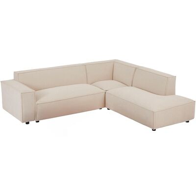 Unique Grote hoekbank met hoek rechts van beige ribfluweel BORORE - van Pascal Morabito - Beige Unique Grote hoekbank met hoek rechts van beige ribfluweel BORORE - van Pascal Morabito - Beige