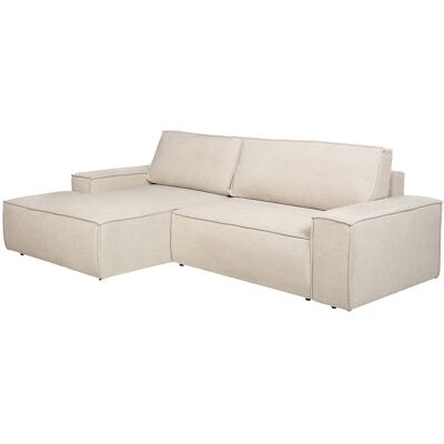 Unique Hoekslaapbank met linkerhoek van beige getextureerde stof AMELIA - Beige Unique Hoekslaapbank met linkerhoek van beige getextureerde stof AMELIA - Beige