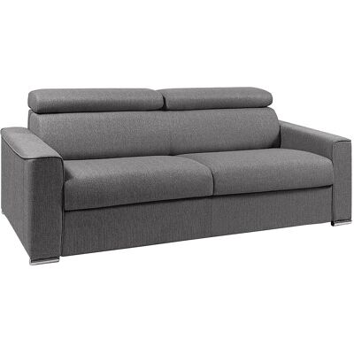 Unique Vierzitsslaapbank express VIZIR van stof - Grijs - Bed 160 cm - Matras 18 cm - Grijs Unique Vierzitsslaapbank express VIZIR van stof - Grijs - Bed 160 cm - Matras 18 cm - Grijs