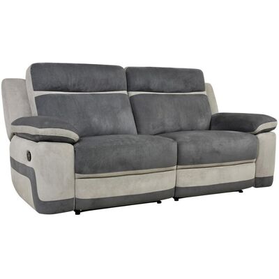 Unique Driezits relaxbank van microvezel TALCA - Antraciet en licht grijs - Antracietgrijs Unique Driezits relaxbank van microvezel TALCA - Antraciet en licht grijs - Antracietgrijs