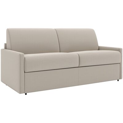 Unique Vierzitsslaapbank express van stof CALIFE - Beige - Slaapoppervlak 160 cm - Matras met vormgeheugen 22 cm - Beige Unique Vierzitsslaapbank express van stof CALIFE - Beige - Slaapoppervlak 160 cm - Matras met vormgeheugen 22 cm - Beige