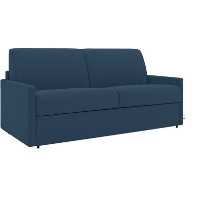 Unique Vierzitsslaapbank express van stof CALIFE - Donker blauw - Slaapoppervlak 160 cm - Matras met vormgeheugen 22 cm - Nachtblauw Unique Vierzitsslaapbank express van stof CALIFE - Donker blauw - Slaapoppervlak 160 cm - Matras met vormgeheugen 22 cm - Nachtblauw