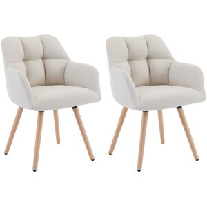 Unique Set van 2 stoelen met armleuningen - Stof en beukenhout - Beige - PEGA van Pascal MORABITO - Beige Unique Set van 2 stoelen met armleuningen - Stof en beukenhout - Beige - PEGA van Pascal MORABITO - Beige