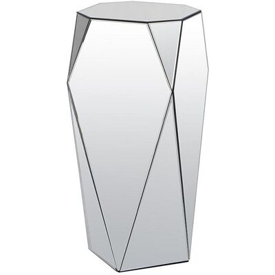 Unique Bijzettafel van MDF met spiegel - Kleur: Zilver - SIGRID - - Zilverkleurig Unique Bijzettafel van MDF met spiegel - Kleur: Zilver - SIGRID - - Zilverkleurig