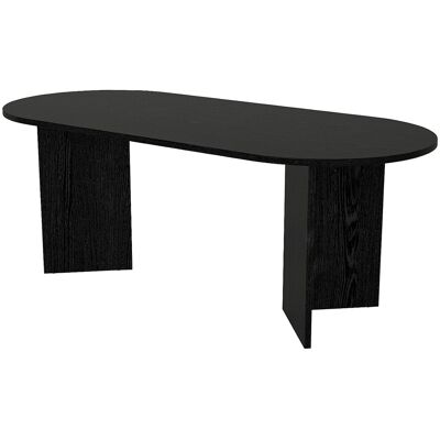 Unique Eettafel 8 plaatsen - Zwart - TOPANIA - Zwart Unique Eettafel 8 plaatsen - Zwart - TOPANIA - Zwart