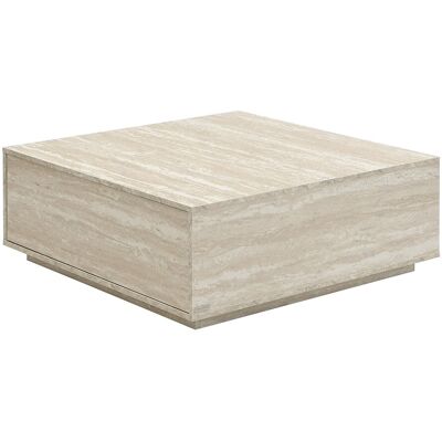 Unique Salontafel met 2 lades van MDF - Beige travertijneffect - ANTRIM - Beige Unique Salontafel met 2 lades van MDF - Beige travertijneffect - ANTRIM - Beige