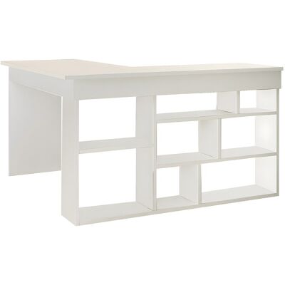 Unique Hoekbureau met opbergruimte - Kleur: Wit - LILEUL - Wit Unique Hoekbureau met opbergruimte - Kleur: Wit - LILEUL - Wit