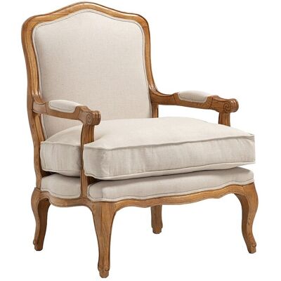 Unique Fauteuil van linnen MAHAUX - Beige - Beige Unique Fauteuil van linnen MAHAUX - Beige - Beige