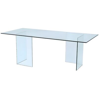 Unique Eettafel COLEDON - 8 personen - Gehard glas - Transparant Unique Eettafel COLEDON - 8 personen - Gehard glas - Transparant