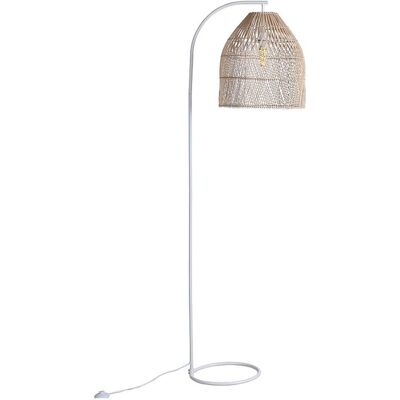 Unique Staande lamp etnische stijl van ijzer en rotan - H 177 cm - PARNAIBA - Natuurlijk licht, Wit Unique Staande lamp etnische stijl van ijzer en rotan - H 177 cm - PARNAIBA - Natuurlijk licht, Wit