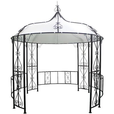 Unique Smeedijzeren tuinkiosk van metaal TILCARA - D300 x H290 cm - Zwart - Zwart Unique Smeedijzeren tuinkiosk van metaal TILCARA - D300 x H290 cm - Zwart - Zwart