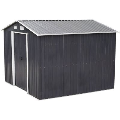Unique Tuinhuis van grijs gegalvaniseerd staal MANSO - 6,6m² - Antracietgrijs Unique Tuinhuis van grijs gegalvaniseerd staal MANSO - 6,6m² - Antracietgrijs