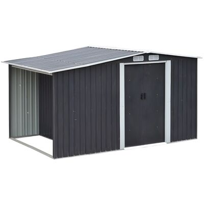 Unique Tuinhuis van grijs gegalvaniseerd staal LERY - 6m² - Antracietgrijs Unique Tuinhuis van grijs gegalvaniseerd staal LERY - 6m² - Antracietgrijs