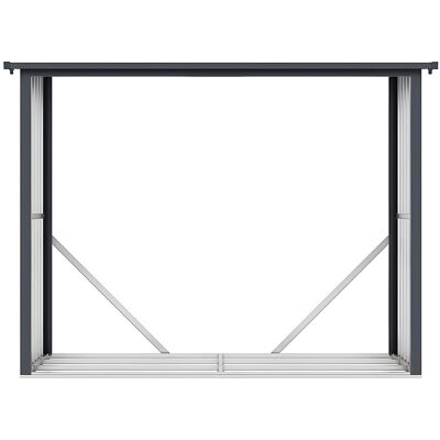 Unique Metalen houtopslag in gegalvaniseerd staal met houteffect 3,27 m³ - 4 stapelmeter - H 190 x B 242 x D 89 cm - WINWOOD - Antracietgrijs, Natuurlijk donker Unique Metalen houtopslag in gegalvaniseerd staal met houteffect 3,27 m³ - 4 stapelmeter - H 190 x B 242 x D 89 cm - WINWOOD - Antracietgrijs, Natuurlijk donker