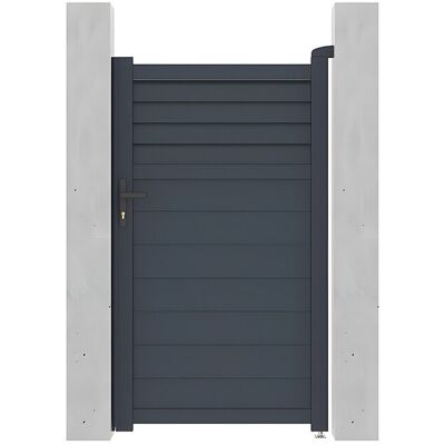 Unique Draaipoort van aluminium - L103 x H180 cm Antraciet - VIAZO - Antracietgrijs Unique Draaipoort van aluminium - L103 x H180 cm Antraciet - VIAZO - Antracietgrijs