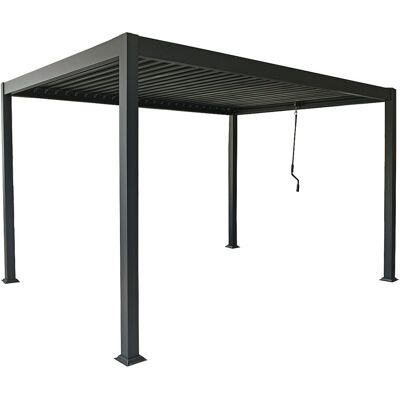 Unique Bio-klimatische zelfdragende pergola met draaibare lamellen - 12 m² - antracietgrijs - AMALFI - Antracietgrijs Unique Bio-klimatische zelfdragende pergola met draaibare lamellen - 12 m² - antracietgrijs - AMALFI - Antracietgrijs
