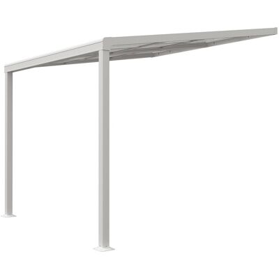 Unique Aanleunende pergola in aluminium met schuifdak - 9 m² - Wit IZEDA - Wit Unique Aanleunende pergola in aluminium met schuifdak - 9 m² - Wit IZEDA - Wit