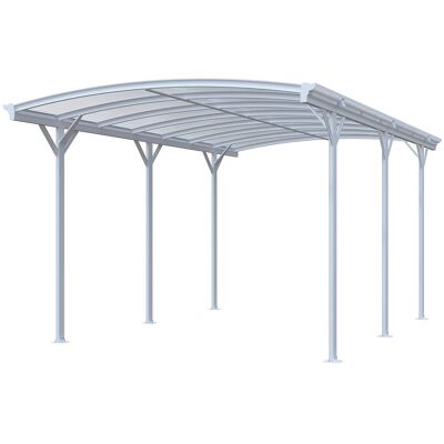 Unique Vrijstaande carport pergola van aluminium - 1 auto - 15,15 m² - Wit BARESA - Wit Unique Vrijstaande carport pergola van aluminium - 1 auto - 15,15 m² - Wit BARESA - Wit