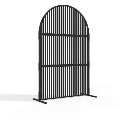 Unique Gebogen opengewerkt metalen privacyscherm voor buiten - B117 x H188 cm - Zwart - TARRION - Zwart Unique Gebogen opengewerkt metalen privacyscherm voor buiten - B117 x H188 cm - Zwart - TARRION - Zwart