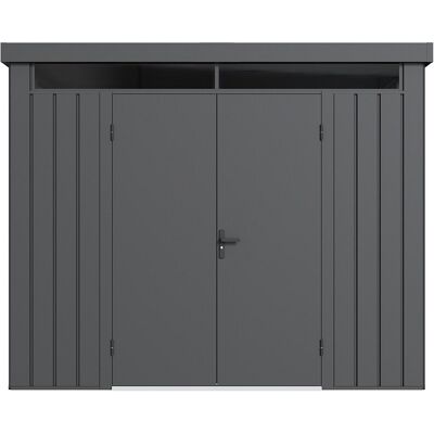Unique Metalen tuinschuur van gegalvaniseerd staal met glazen bovenlichten - 6,25 m² - Dikte 0,35 mm - Antracietgrijs - MERANO - Antracietgrijs Unique Metalen tuinschuur van gegalvaniseerd staal met glazen bovenlichten - 6,25 m² - Dikte 0,35 mm - Antracietgrijs - MERANO - Antracietgrijs