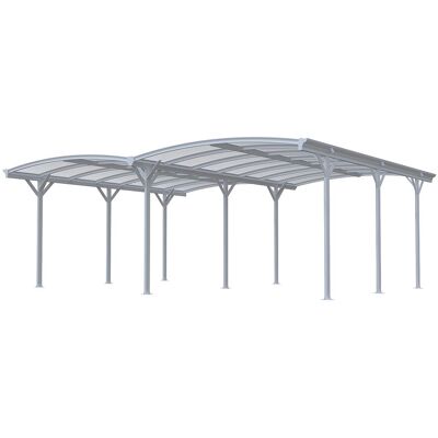 Unique Vrijstaande carport pergola dubbel van aluminium - 2 auto's - 30 m² - Wit BARESA - Wit Unique Vrijstaande carport pergola dubbel van aluminium - 2 auto's - 30 m² - Wit BARESA - Wit