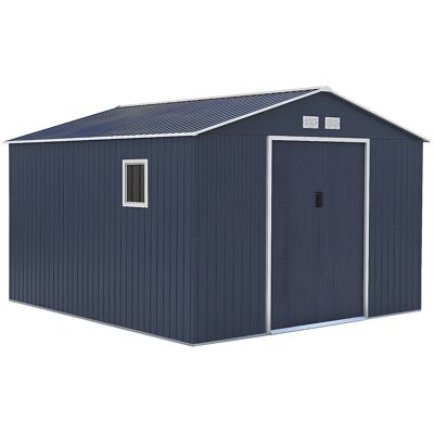 Unique Tuinhuisje van grijs gegalvaniseerd staal ARCHER - 12,99 m² - Antracietgrijs Unique Tuinhuisje van grijs gegalvaniseerd staal ARCHER - 12,99 m² - Antracietgrijs