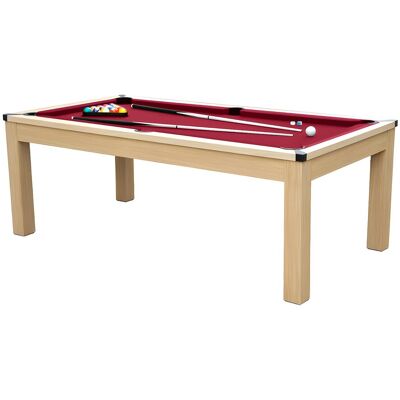 Unique Convertibele tafel - Biljart & Pingpong - 213 x 112 x 81,5 cm - Rood - BALTHAZAR - Rood, Natuurlijk licht Unique Convertibele tafel - Biljart & Pingpong - 213 x 112 x 81,5 cm - Rood - BALTHAZAR - Rood, Natuurlijk licht