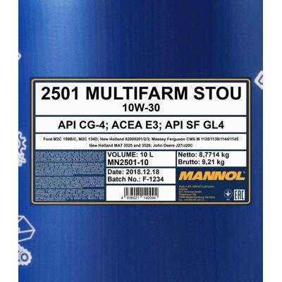 MANNOL MN2501-10 Motorolie MANNOL MN2501-10 Motorolie