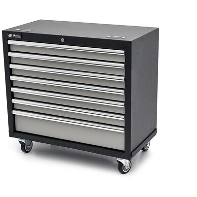HBM 7 Laden Breed Professionele Gereedschapswagen voor Werkplaatsinrichting HBM 7 Laden Breed Professionele Gereedschapswagen voor Werkplaatsinrichting