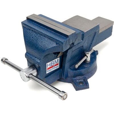 HBM Profi 125 mm Bankschroef met draaibaar onderstel HBM Profi 125 mm Bankschroef met draaibaar onderstel
