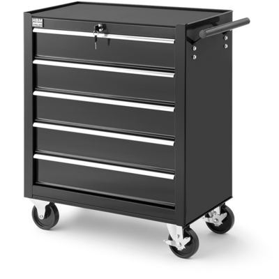 HBM gereedschapswagen 5 laden, 62 cm, zwart HBM gereedschapswagen 5 laden, 62 cm, zwart