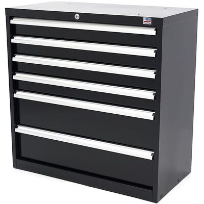 HBM 6 Laden Profi Gereedschapskast 90 x 45 x 90 cm zwart HBM 6 Laden Profi Gereedschapskast 90 x 45 x 90 cm zwart
