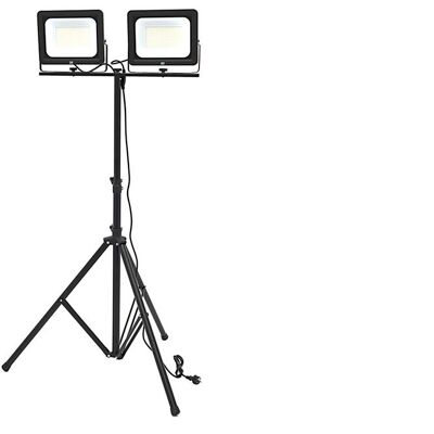 HBM dubbele LED bouwlamp met statief 5000K HBM dubbele LED bouwlamp met statief 5000K