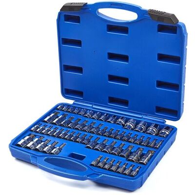 HBM 60 Delige Slagvaste Intern en Externe Torx Doppenset HBM 60 Delige Slagvaste Intern en Externe Torx Doppenset
