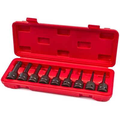 HBM 9 Delige Lange Torx Krachtdoppenset met 1/2 inch Opname HBM 9 Delige Lange Torx Krachtdoppenset met 1/2 inch Opname