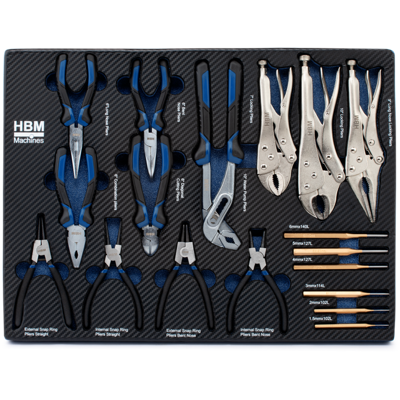 HBM inlay met tangenset, doorslagenset 17-delig HBM inlay met tangenset, doorslagenset 17-delig