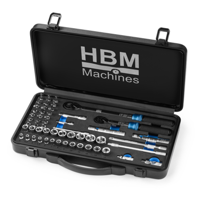 HBM momentsleutel set 55-delig, 1/4 en 3/8 inch, 1 - 5 en 10 - 60 Nm HBM momentsleutel set 55-delig, 1/4 en 3/8 inch, 1 - 5 en 10 - 60 Nm