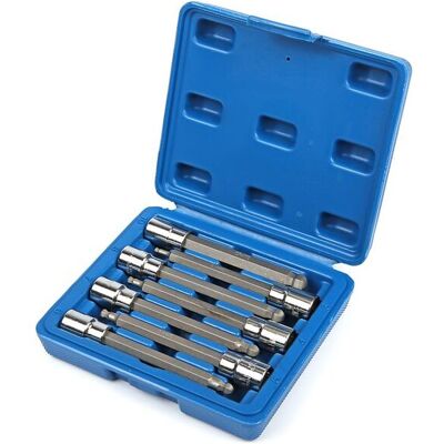 HBM 7 Delige 3/8 inch Lange inbus Doppenset 3 – 10 mm met Kogelkop HBM 7 Delige 3/8 inch Lange inbus Doppenset 3 – 10 mm met Kogelkop