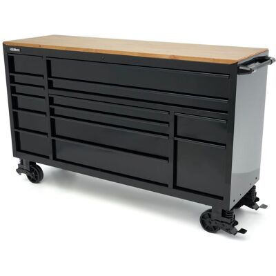 HBM gereedschapswagen, 14 laden, 182 cm, zwart HBM gereedschapswagen, 14 laden, 182 cm, zwart