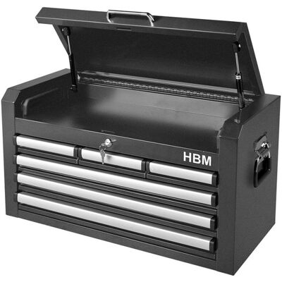 HBM opzetkast 66 cm, 6 laden, zwart HBM opzetkast 66 cm, 6 laden, zwart