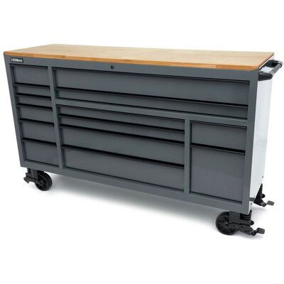 HBM gereedschapswagen, 14 laden, 182 cm, grijs HBM gereedschapswagen, 14 laden, 182 cm, grijs