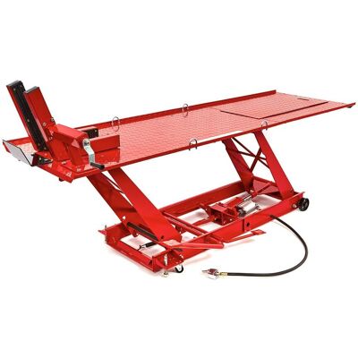 HBM motorheftafel 220 x 67 cm, hydraulisch, pneumatisch, rood HBM motorheftafel 220 x 67 cm, hydraulisch, pneumatisch, rood