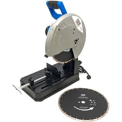 HBM 350 mm Steenzaagmachine - 2300W Inclusief 2 Diamantzaagbladen HBM 350 mm Steenzaagmachine - 2300W Inclusief 2 Diamantzaagbladen