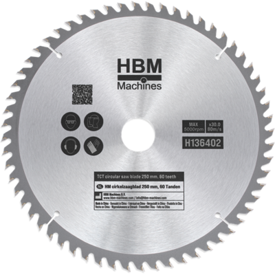 HBM HM cirkelzaagbladen 250 mm HBM HM cirkelzaagbladen 250 mm