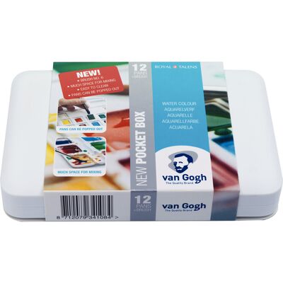 Van Gogh Aquarelverf Pocket Box - Basic Colours 8712079341107 Verf Van Gogh Aquarelverf Pocket Box - Basic Colours 8712079341107 Verf