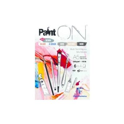 Clairefontaine PaintOn Mixed Media Papier - 250 gr - A2 - Assorti 6 kleuren 3329689754125 Verf Clairefontaine PaintOn Mixed Media Papier - 250 gr - A2 - Assorti 6 kleuren 3329689754125 Verf
