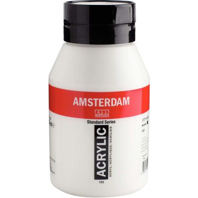 Amsterdam Acrylverf - 1000 ml - Titaanwit 105 8712079044367 Verf Amsterdam Acrylverf - 1000 ml - Titaanwit 105 8712079044367 Verf